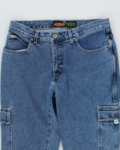 Y2K 00s Bluenotes Groovy Wear Cargo Flare Jeans - W31 L33