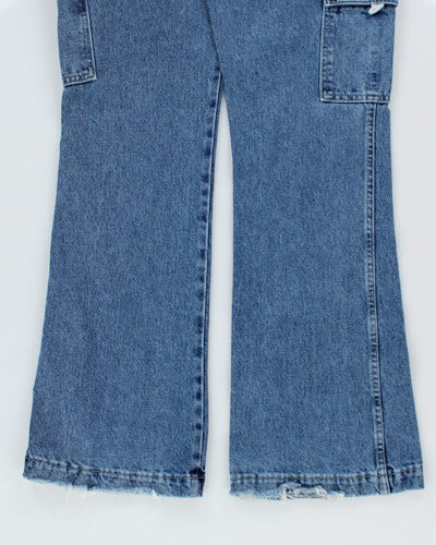 Y2K 00s Bluenotes Groovy Wear Cargo Flare Jeans - W31 L33
