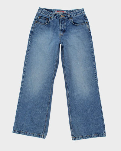 Vintage 90s Silver Wide Leg Jeans - W29 L31