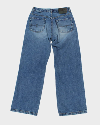 Vintage 90s Silver Wide Leg Jeans - W29 L31