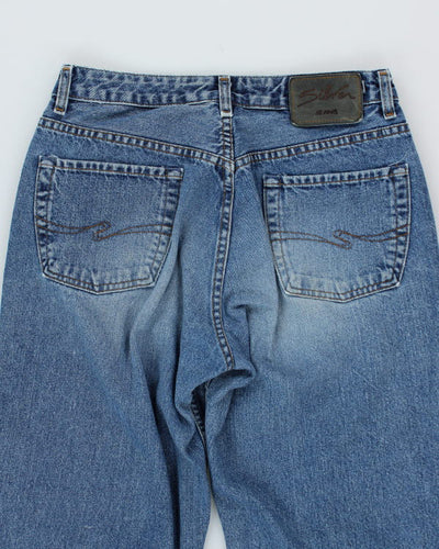 Vintage 90s Silver Wide Leg Jeans - W29 L31