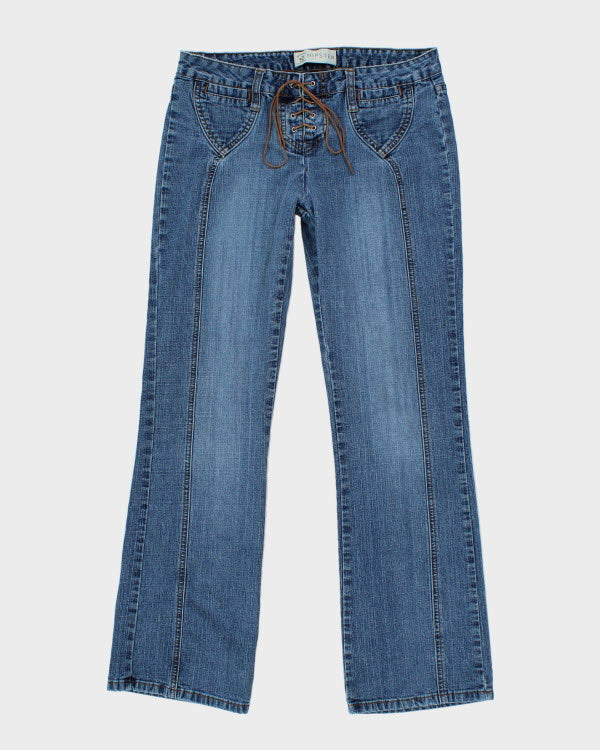 Y2k 00s Authentic Denim Lace-up Jeans - W30