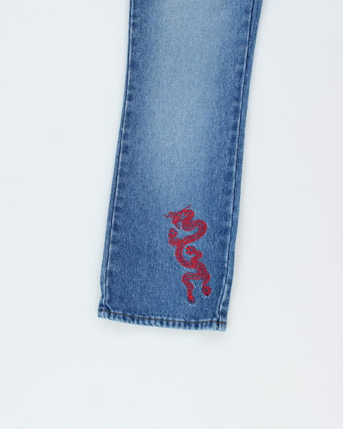 Y2k 00s Stone Girlie Wear Jeans - W28 L32