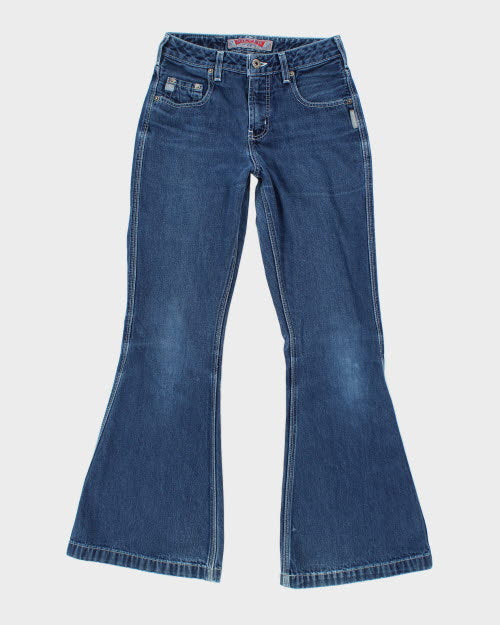 Y2k 00s Silver Flare Jeans - W26 L31