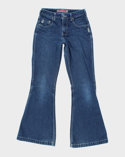 Y2k 00s Silver Flare Jeans - W26 L31