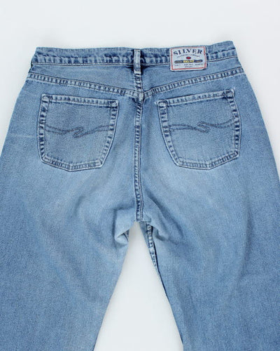 Y2k 00s Silver Big Fit Jeans - W33 L31