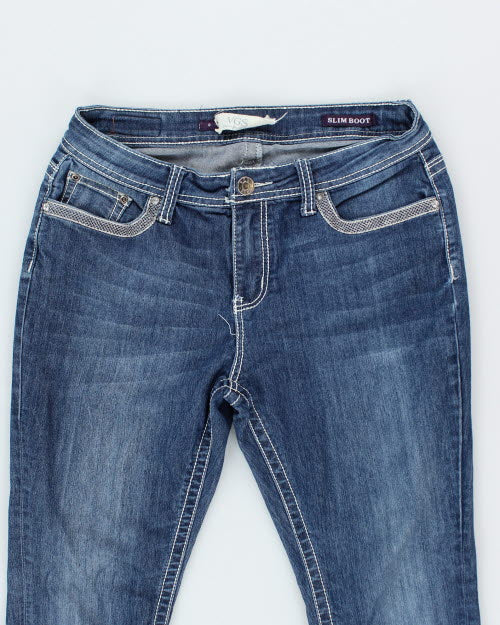 Y2k 00s VGS Rhinestone Embroidered Jeans - W32 L30