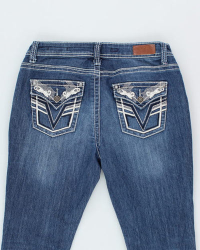 Y2k 00s VGS Rhinestone Embroidered Jeans - W32 L30