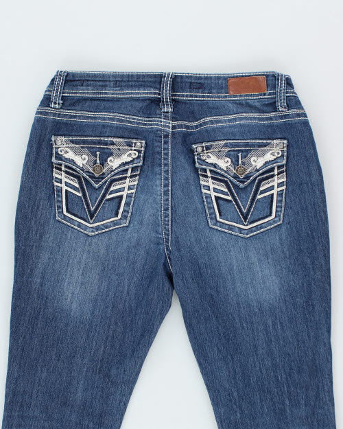Y2k 00s VGS Rhinestone Embroidered Jeans - W32 L30