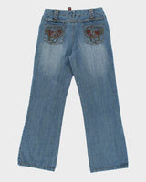 Y2k 00s Embroidered Jeans - W29 L30