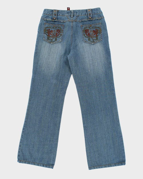 Y2k 00s Embroidered Jeans - W29 L30