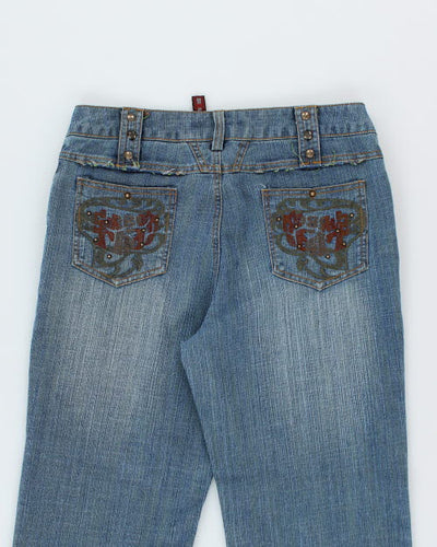 Y2k 00s Embroidered Jeans - W29 L30