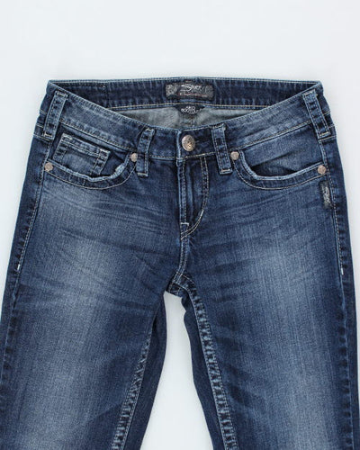 Y2k 00s Silver Jeans - W28 L33