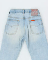 Y2k 00s Blush on Distressed Patchwork Jeans - W26 L29