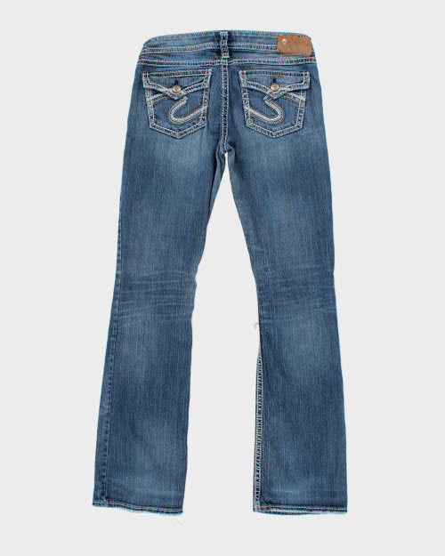 Y2k 00s Silver Jeans - W28 L33