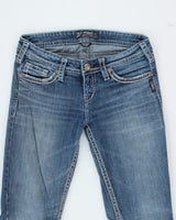 Y2k 00s Silver Jeans - W28 L33