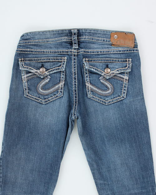 Y2k 00s Silver Jeans - W28 L33