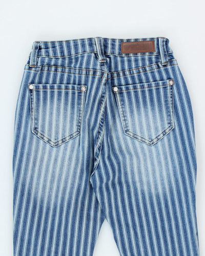 Y2k 00s Rock & Roll Stripe Jeans - W24 L32