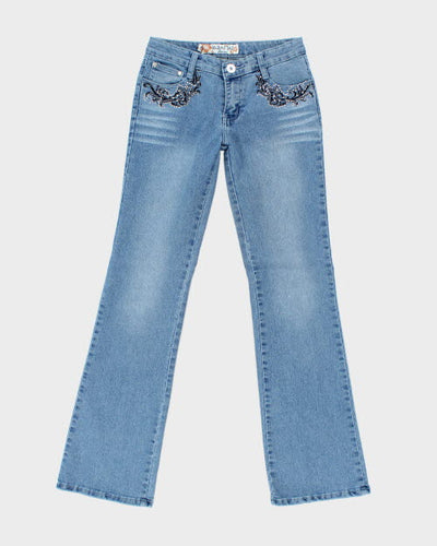 Y2k 00s Rhinestone Jeans - W28 L31