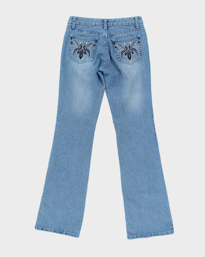 Y2k 00s Rhinestone Jeans - W28 L31