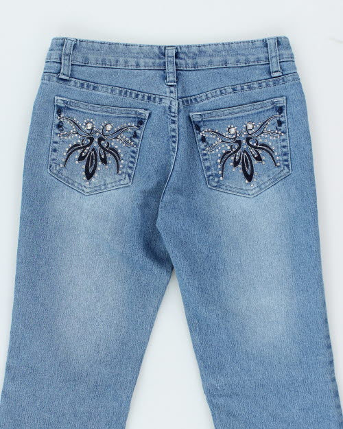 Y2k 00s Rhinestone Jeans - W28 L31