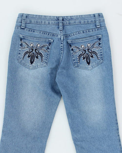 Y2k 00s Rhinestone Jeans - W28 L31