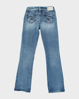 Y2k 00s Silver Jeans - W28 L32