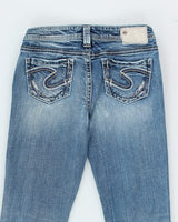 Y2k 00s Silver Jeans - W28 L32