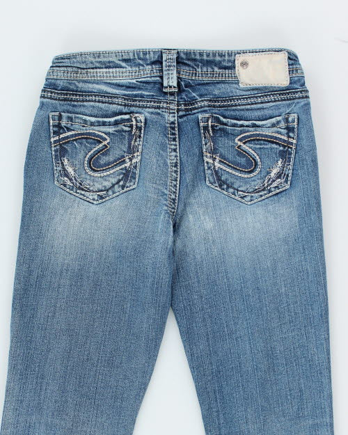 Y2k 00s Silver Jeans - W28 L32