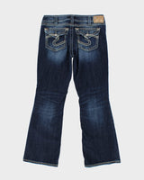 Vintage Y2K Gothic Dark Wash Flared Jeans - W32 L28