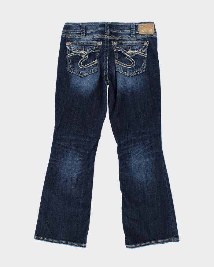 Vintage Y2K Gothic Dark Wash Flared Jeans - W32 L28