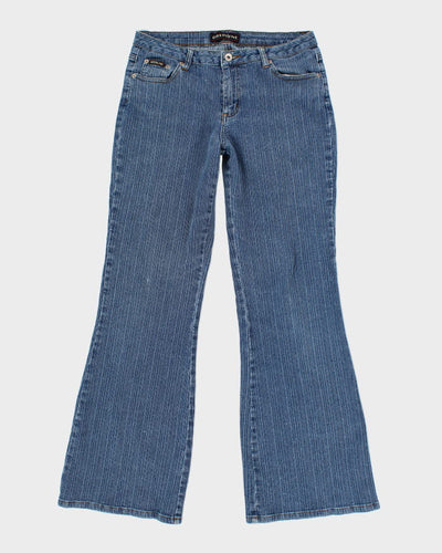 Vintage Y2K Gasoline Striped Flared Jeans - W28 L30