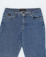 Vintage Y2K Gasoline Striped Flared Jeans - W28 L30