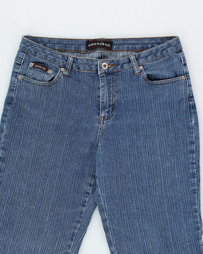 Vintage Y2K Gasoline Striped Flared Jeans - W28 L30
