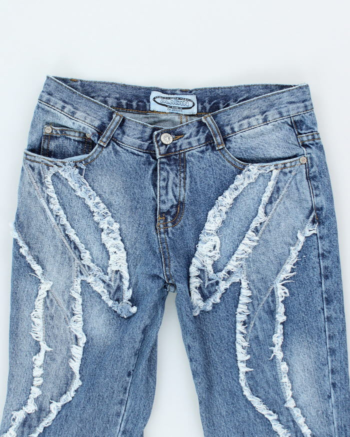 Vintage 90s/00s Aladin Fray Detailed Flare Jeans - W30 L33