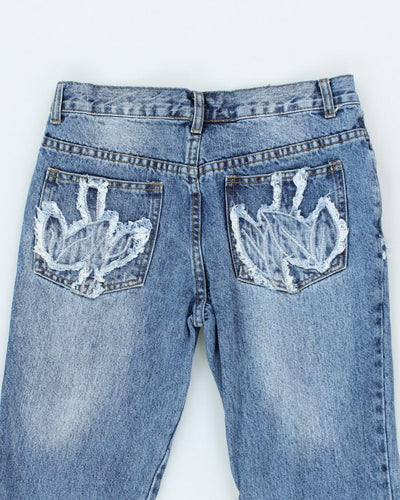 Vintage 90s/00s Aladin Fray Detailed Flare Jeans - W30 L33