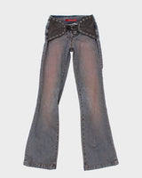 Y2k 00s Parasuco Lace-up Jeans - W26 L33
