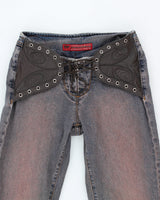 Y2k 00s Parasuco Lace-up Jeans - W26 L33