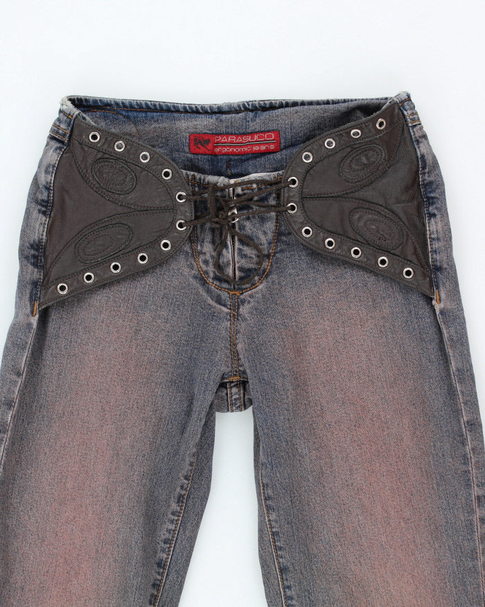 Y2k 00s Parasuco Lace-up Jeans - W26 L33