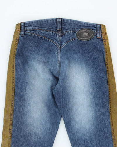 Y2k 00s Parasuco Leather Panel Jeans - W26 L34