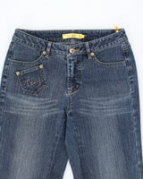 Y2k 00s Embroidered Rhinestone Jeans - W28 L29