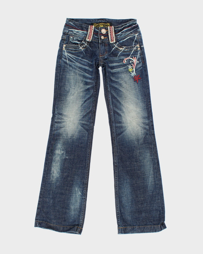 Y2k 00s Red Pepper Embroidered Jeans - W28 L32