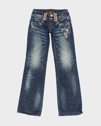 Y2k 00s Red Pepper Embroidered Jeans - W28 L32