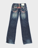 Y2k 00s Red Pepper Embroidered Jeans - W28 L32