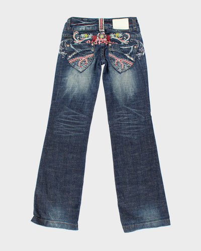 Y2k 00s Red Pepper Embroidered Jeans - W28 L32