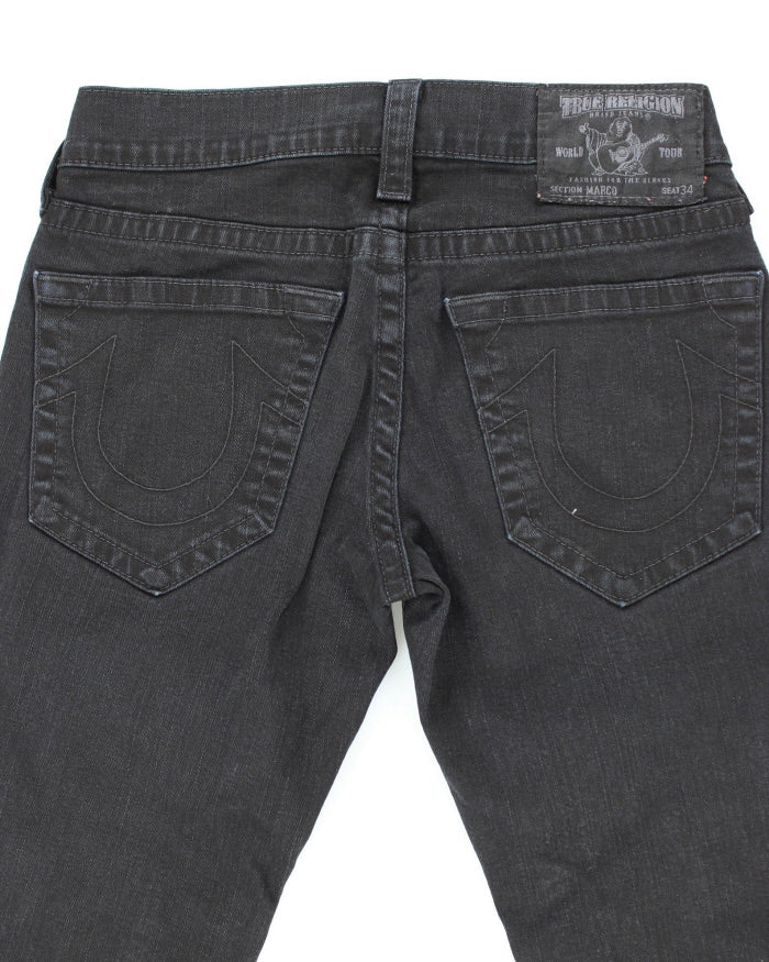 Y2k 00s True Religion Black Jeans - W32 L28