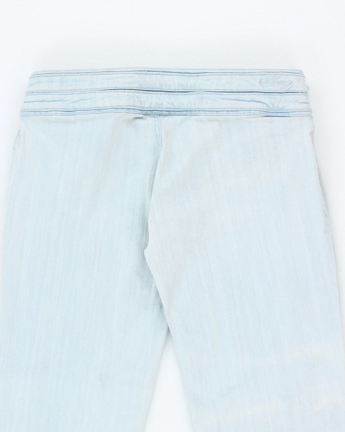 Y2k 00s Light Wash Buckle Bootcut Jeans - W32 L33