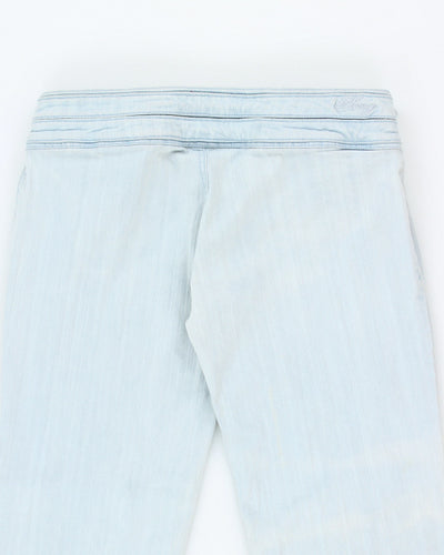 Y2k 00s Light Wash Buckle Bootcut Jeans - W32 L33