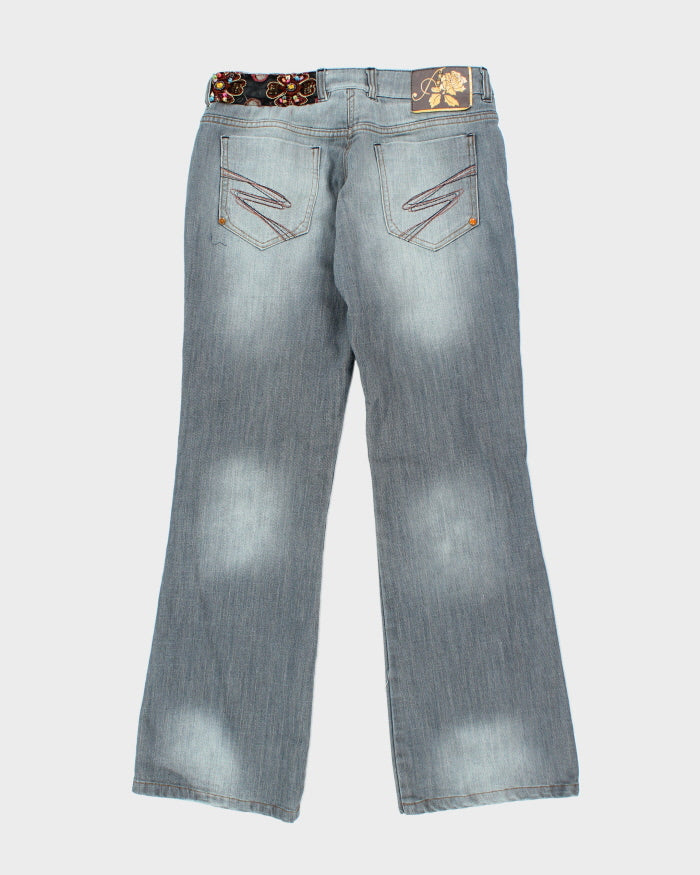 Y2k 00s Nkd Beaded Embroidered Jeans - W32 L32