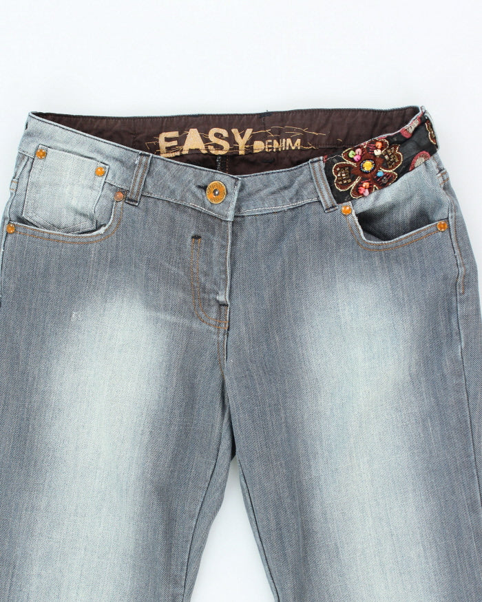 Y2k 00s Nkd Beaded Embroidered Jeans - W32 L32